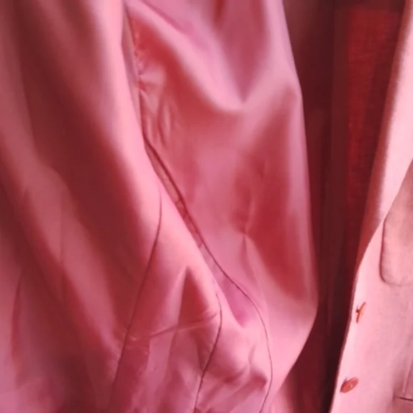 Style & Co Sport Blazer with Classic Lapel Coral Color Short Sleeve Pant Suit - Picture 8 of 16